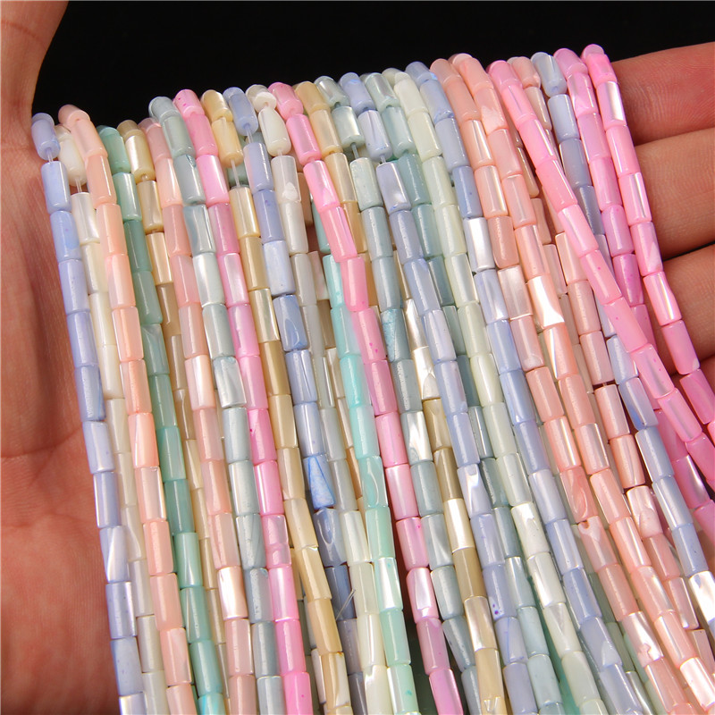 Seed Bead Tube - Cuentas de concha de cilindro de