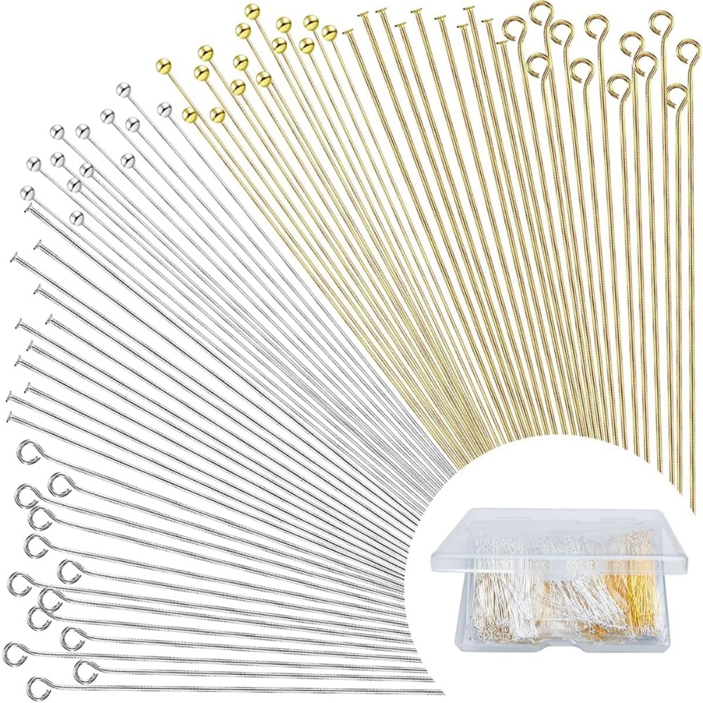 Jewelry Making Head Pins - 600 Piezas de Alfileres de Cabeza