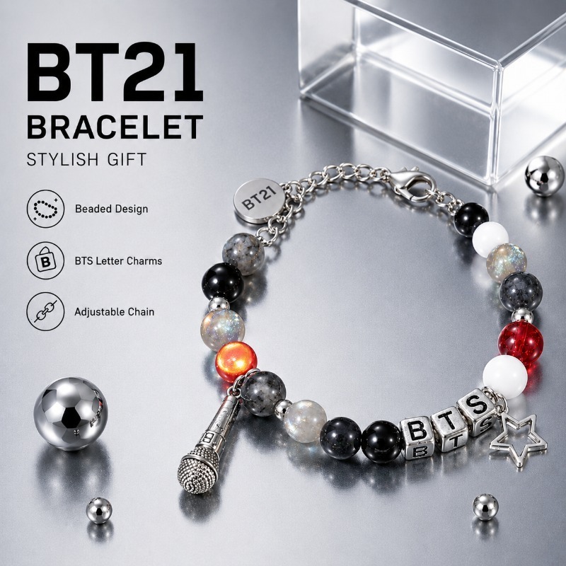 Jewelry Making Parts - Pulsera de cuentas negra y roja
