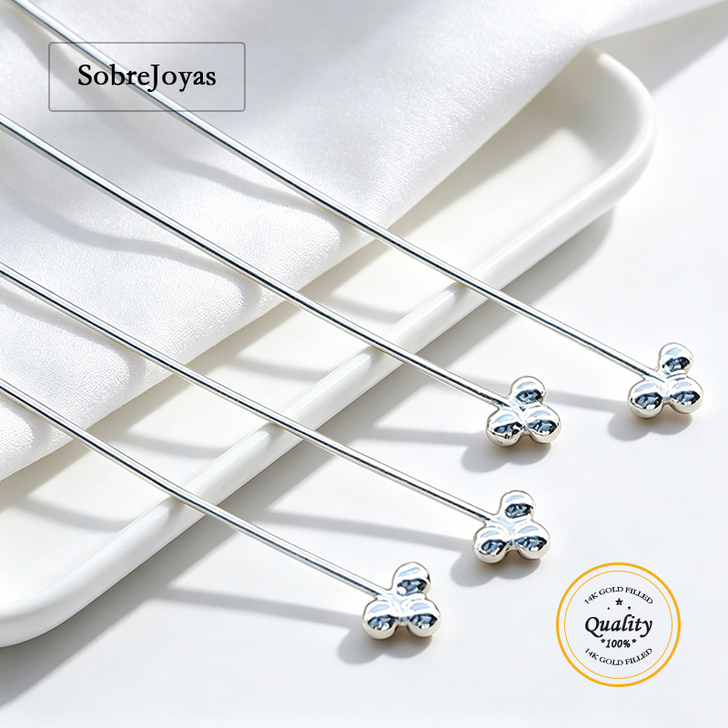 3 Cabezas de Perla de Plata de - Jewelry Making Head Pins reseña y precio