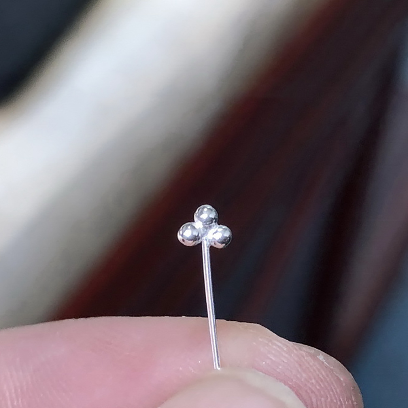 3 Cabezas de Perla de Plata de - Jewelry Making Head Pins reseña y precio