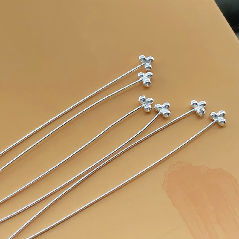 3 Cabezas de Perla de Plata de - Jewelry Making Head Pins reseña y precio
