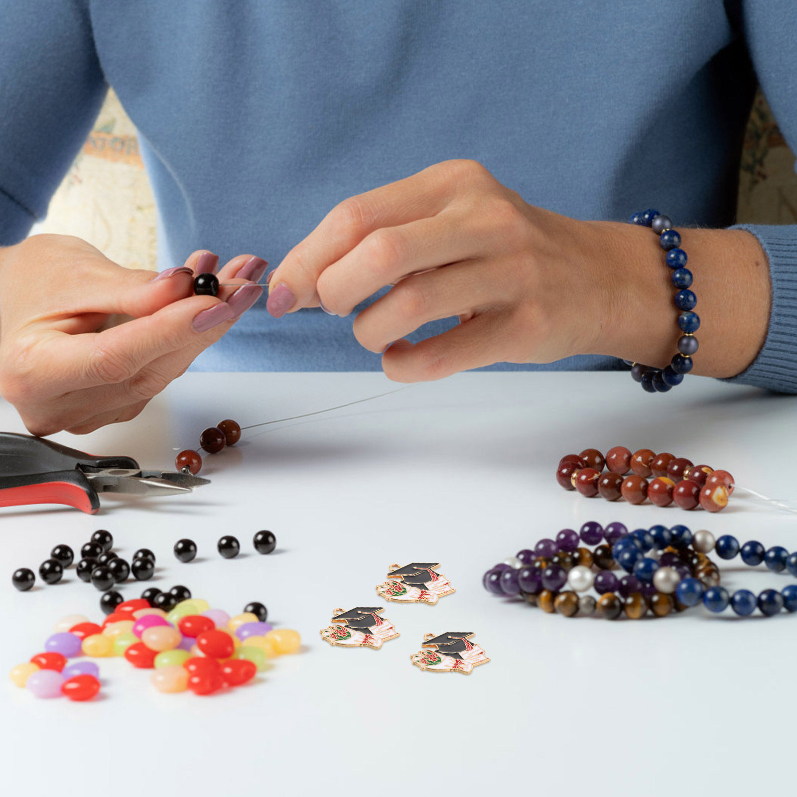 50 unidades de dijes de aleaci - Jewelry Making Diploma reseña y precio