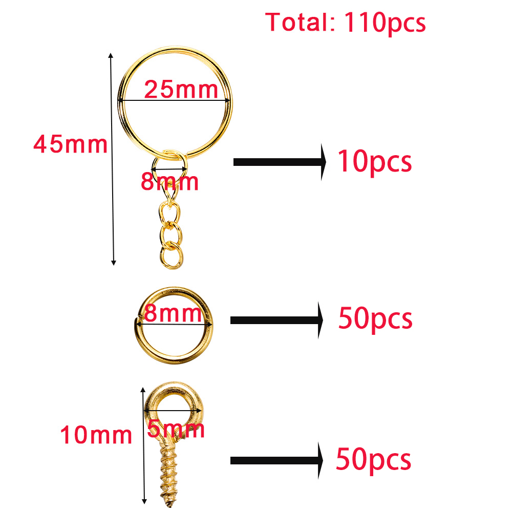 110/220 unids/set llavero anil - Jewelry Making Rivets reseña y precio