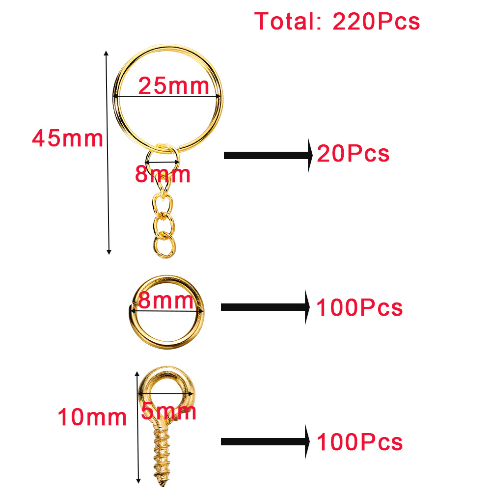 110/220 unids/set llavero anil - Jewelry Making Rivets reseña y precio