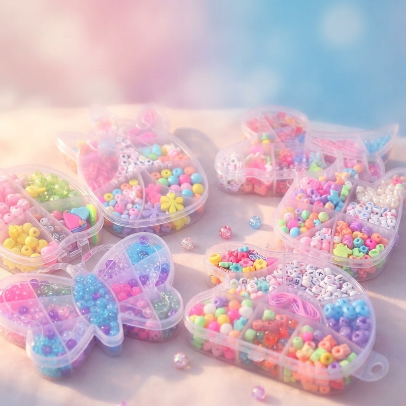 Kit de cuentas de colores con  - Jewelry Making Kits For Kids reseña y precio