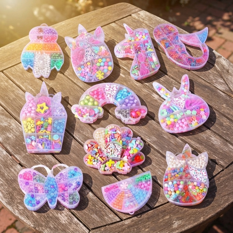 Kit de cuentas de colores con  - Jewelry Making Kits For Kids reseña y precio