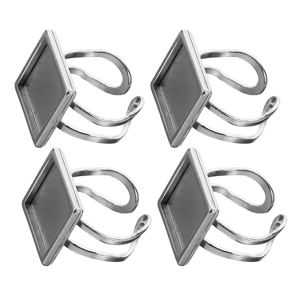 4 piezas de bases de anillo cu - Jewelry Making With Resin reseña y precio