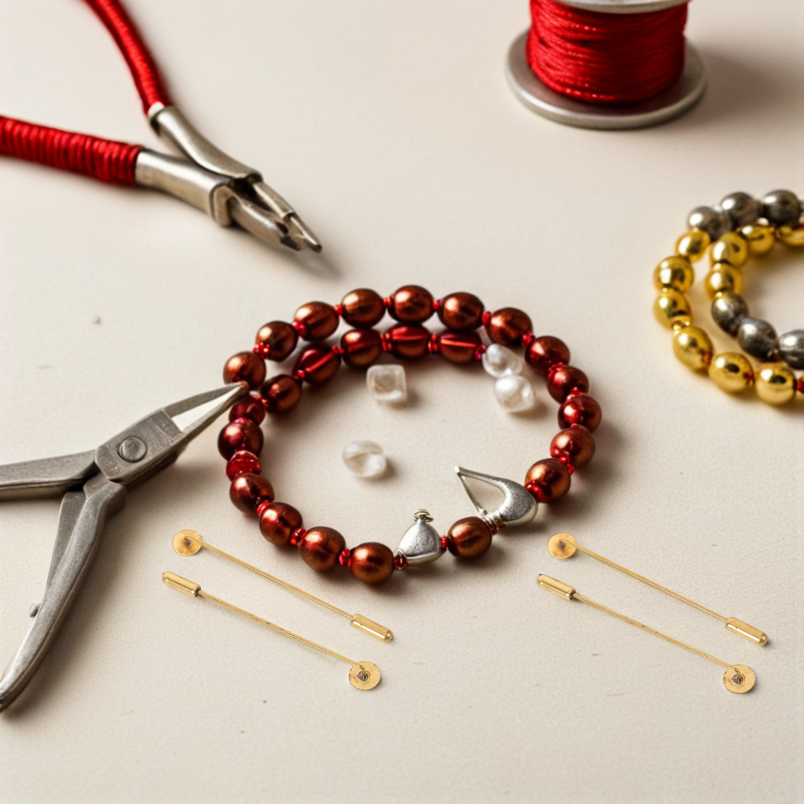 50 juegos de bases de cobre pl - Jewelry Making Head Pins reseña y precio
