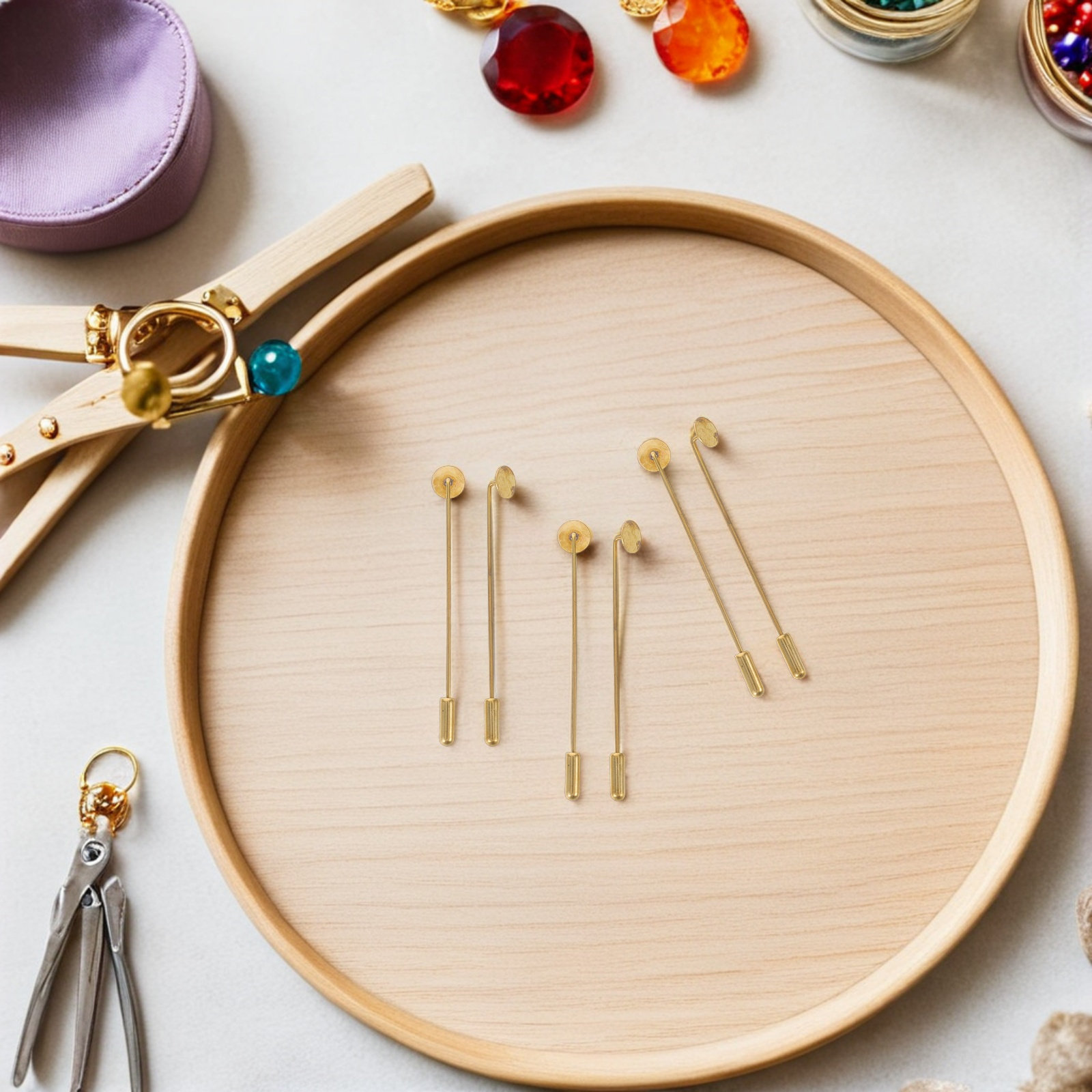50 juegos de bases de cobre pl - Jewelry Making Head Pins reseña y precio